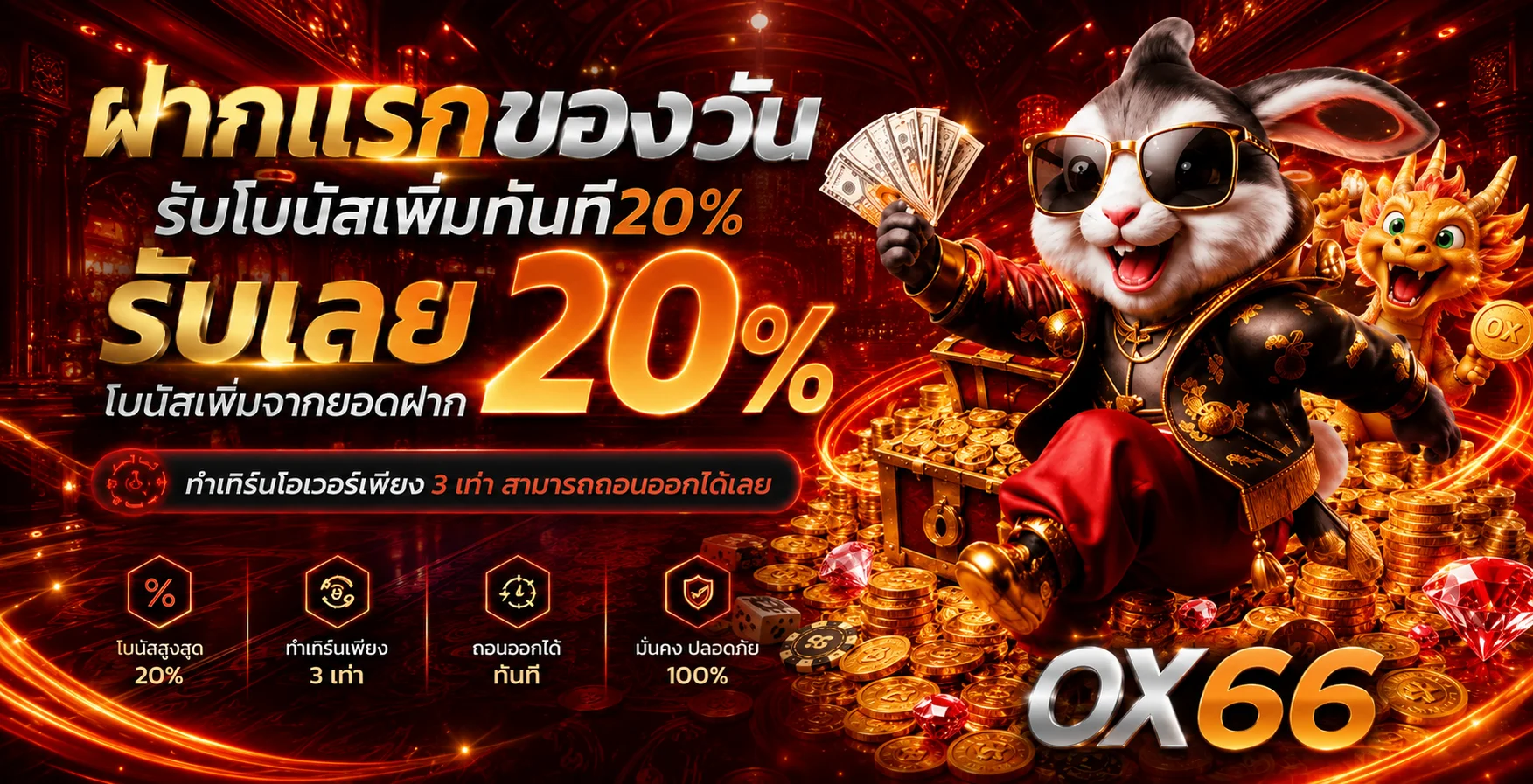 โปรโมชั่นแนะนำ ox66